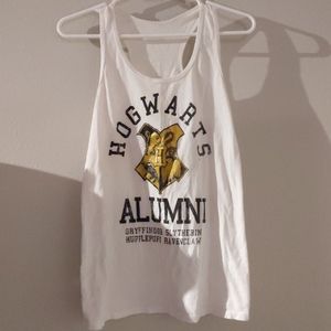 Harry Potter Hogwarts White Tank Top Size XS